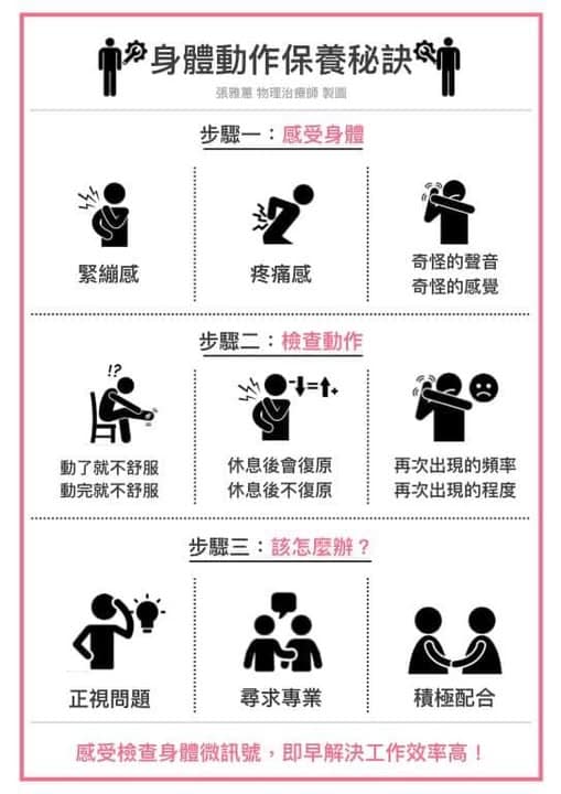身體動作保養祕訣 身體動作保養祕訣