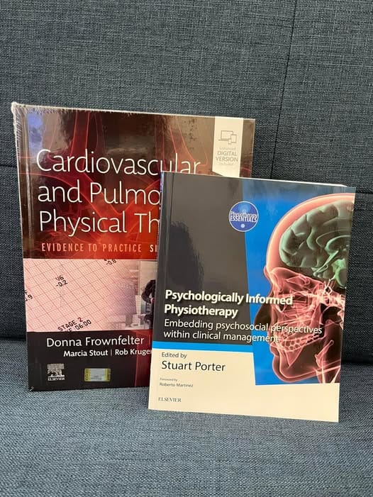 快樂的有新書來了! Cardiovascular and Pulmonary Physical Therapy & Psychologically Informed Physiotherapy Text Books for Physical Therapist